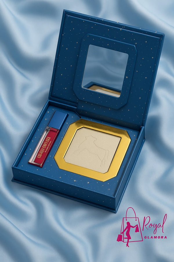 Royal Glamora Signature Piece Compact Powder And Lipstick